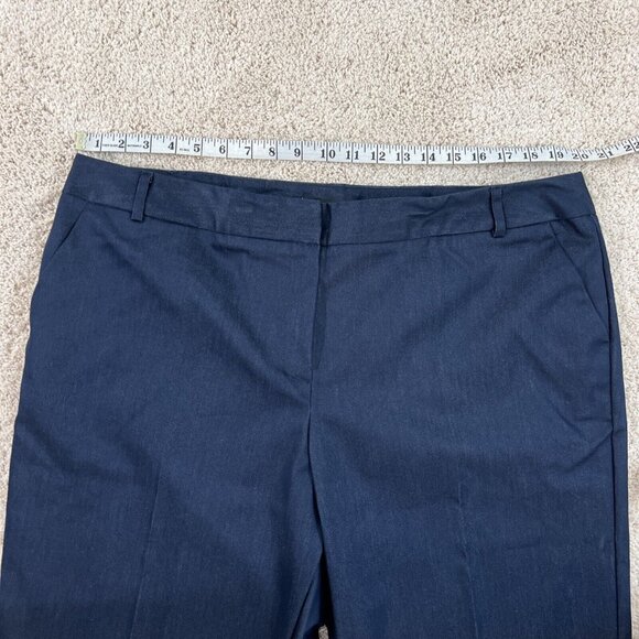 Ashley Stewart Womans Pants 18W Navy Blue Career Trouser Ankle Cropped NWT - Picture 5 of 14